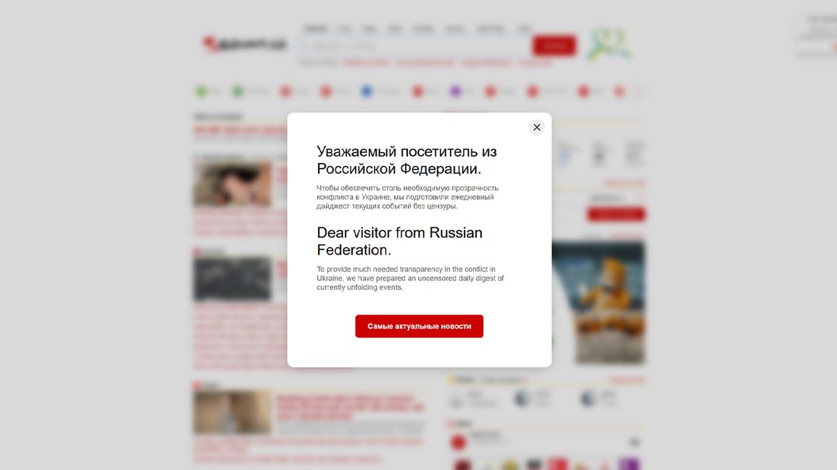 Novinky přinášejí zpravodajství v ruštině